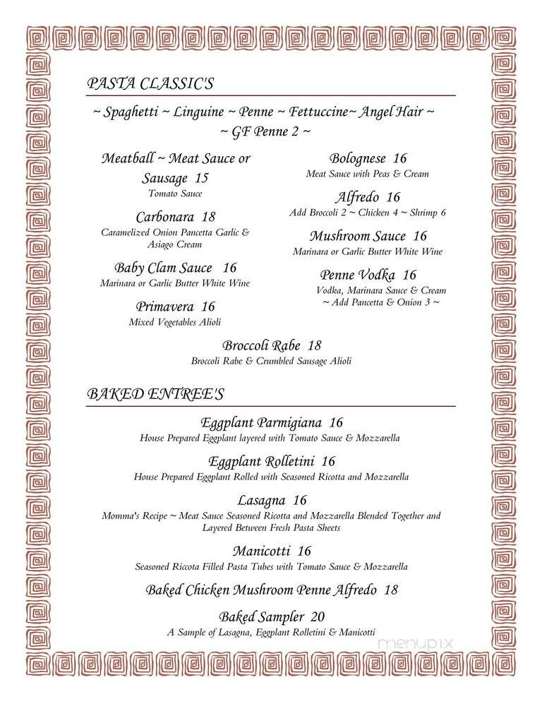 Isabella's Bistro - Englewood, FL menu_pic