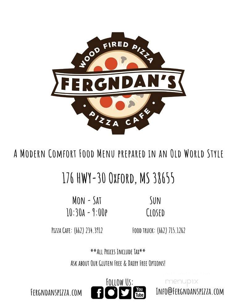 Fergndan's Wood Fired Pizza - Oxford, MS menu_pic
