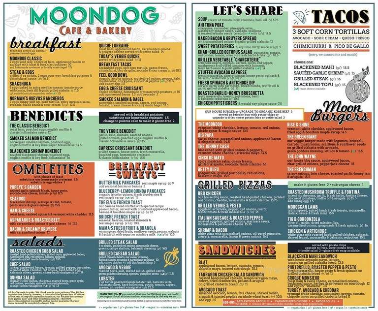 Moondog Cafe & Bakery - Key West, FL menu_pic