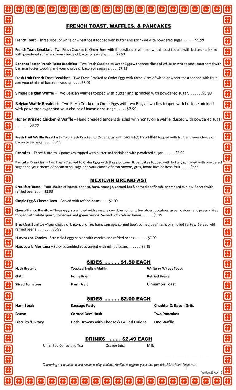 Shamrock's Irish Pub & Grill - Lawton, OK menu_pic