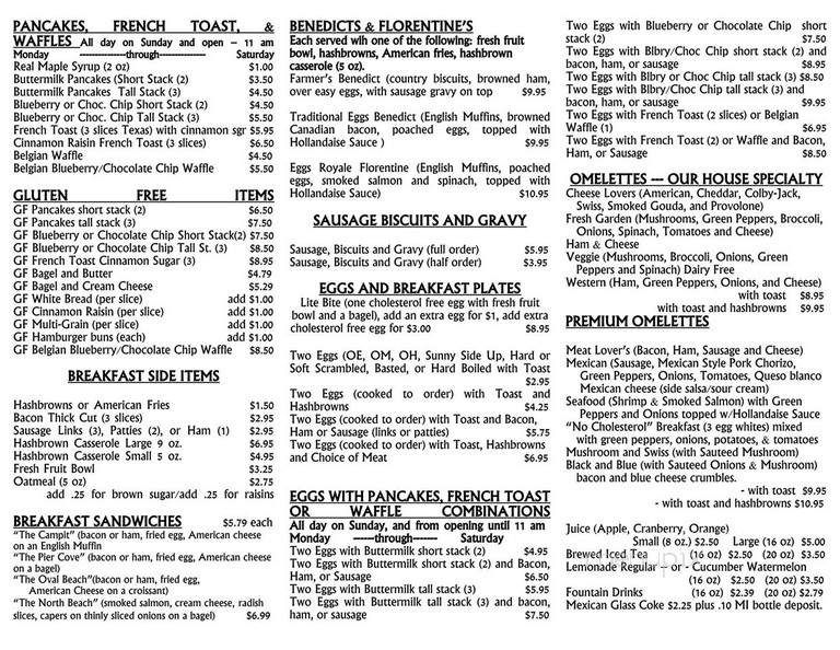 PK's Lighthouse Cafe - Fennville, MI menu_pic