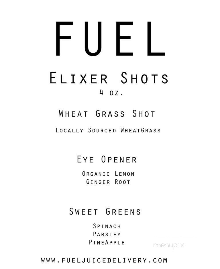 Fuel Juice - Costa Mesa, CA menu_pic