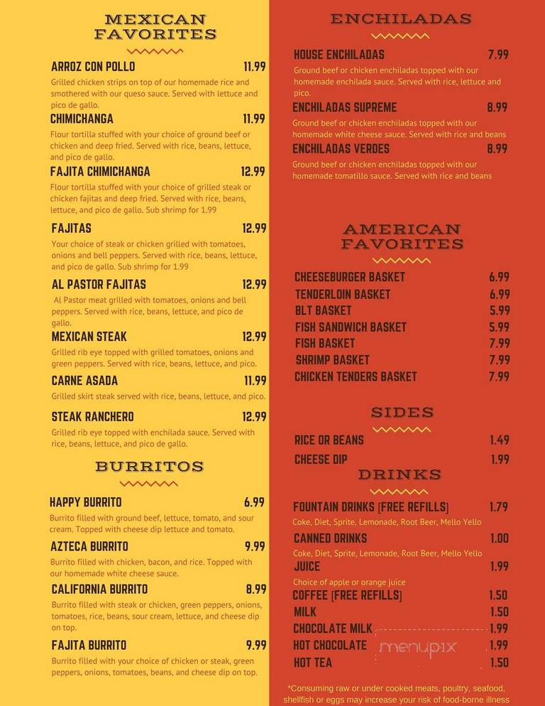 Bravo's Restaurant - Warren, IN menu_pic