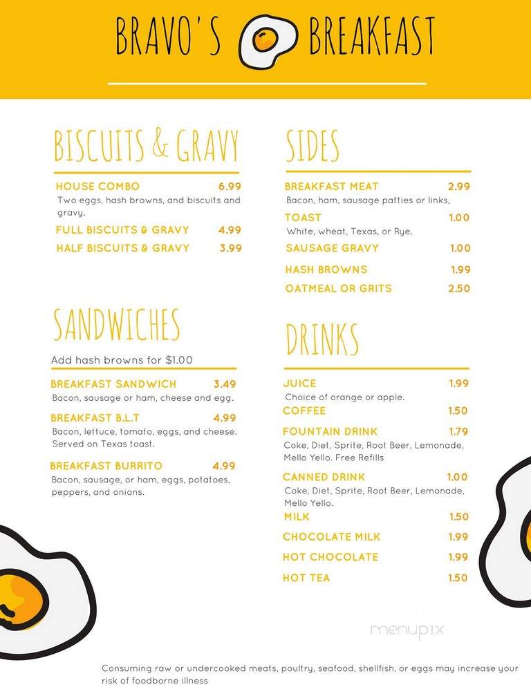 Bravo's Restaurant - Warren, IN menu_pic