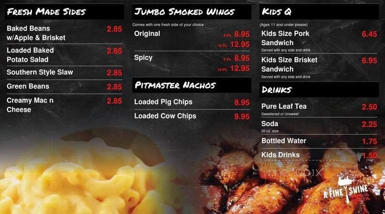 A Fine Swine BBQ and Pizza - Mount Vernon, IL menu_pic