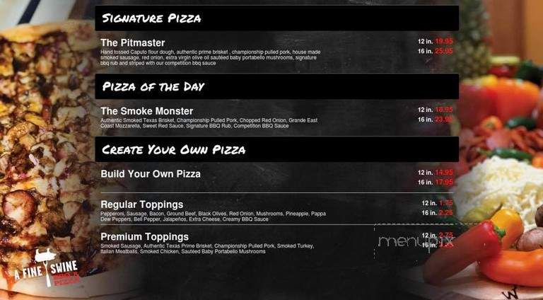 A Fine Swine BBQ and Pizza - Mount Vernon, IL menu_pic