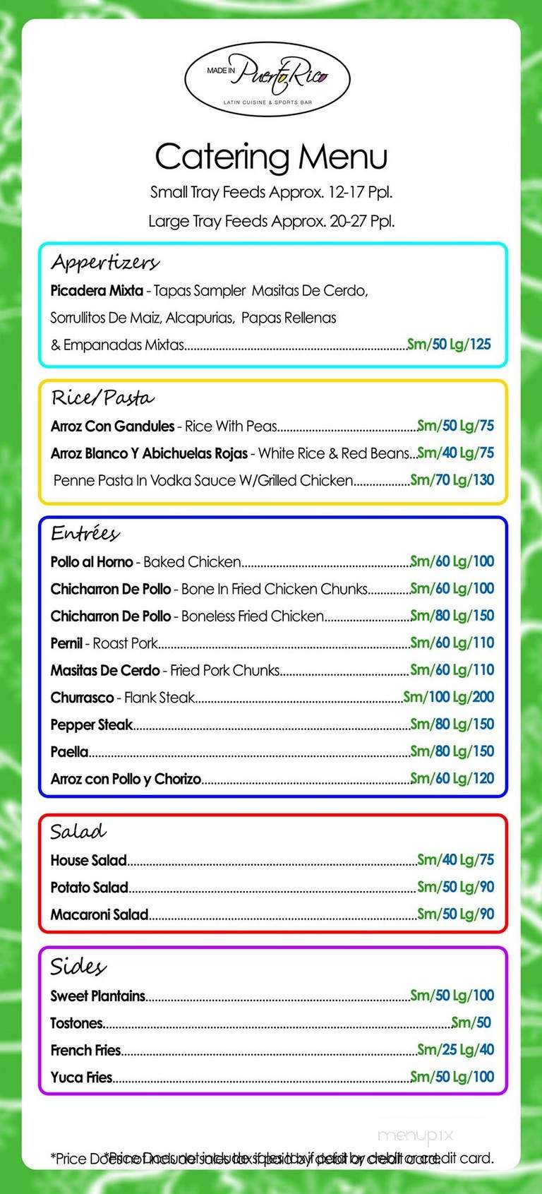 Made in PuertoRico Bar & Lounge - Bronx, NY menu_pic