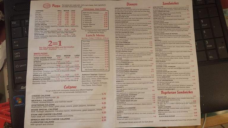 Rafael's Pizzeria & Italian Restaurant - Lafayette, TN menu_pic