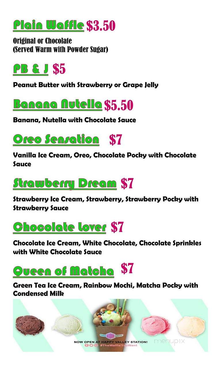 Puffle Waffle - Portland, OR menu_pic