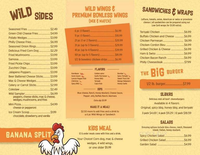 Eddy's Wild Wings - Orland, CA menu_pic