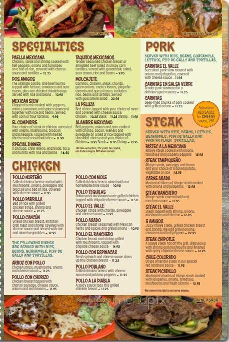 Tequila's Authentic Mexican Resturant - Rising Sun, IN menu_pic