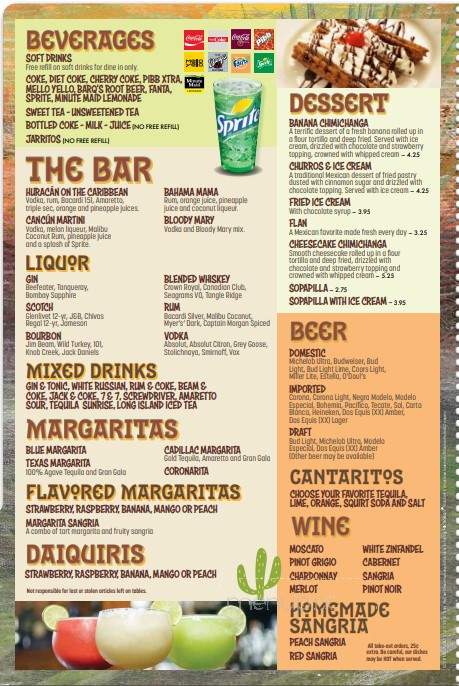 Tequila's Authentic Mexican Resturant - Rising Sun, IN menu_pic