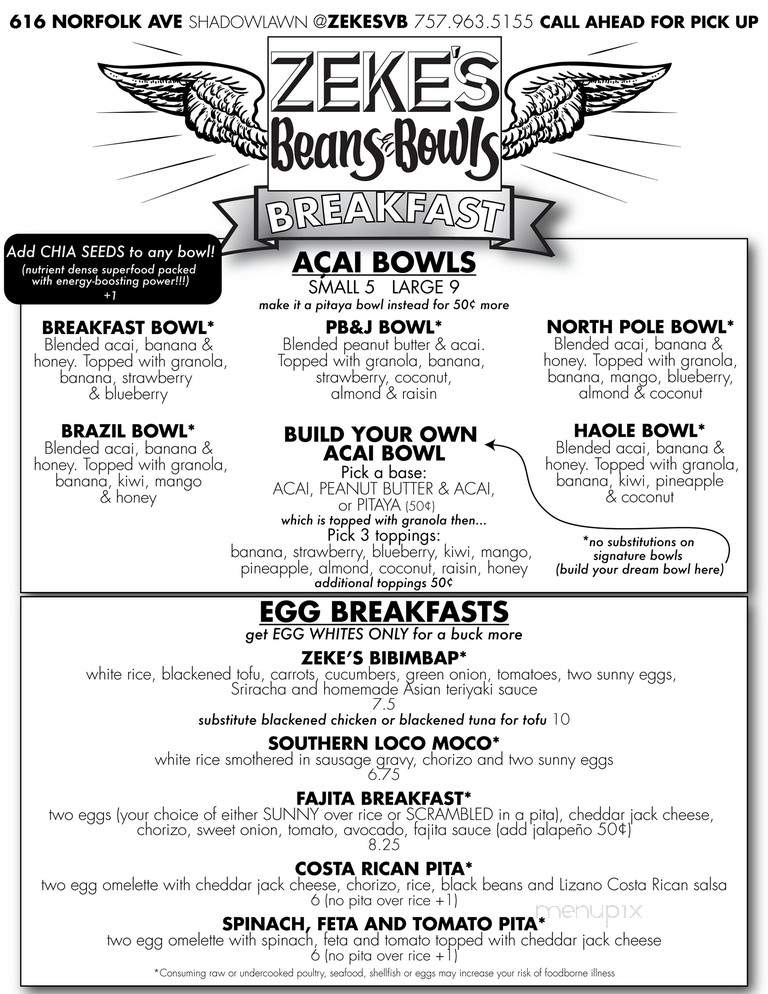 Zeke's Beans & Bowls - Wrightsville Beach, NC