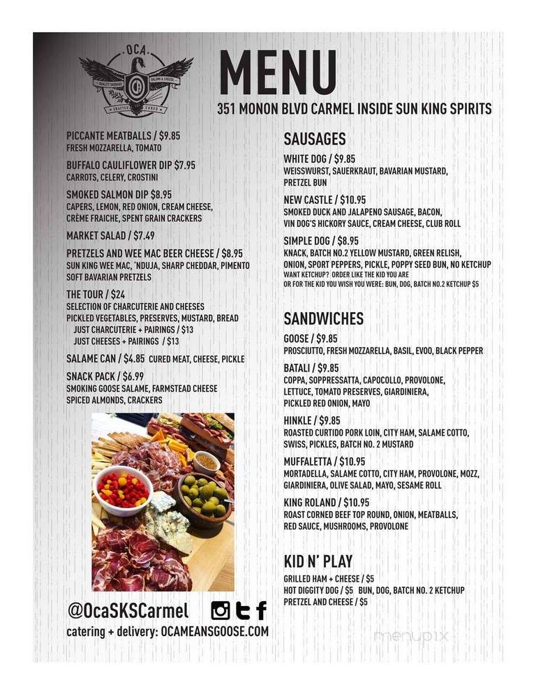 Oca SKS Carmel - Carmel, IN menu_pic