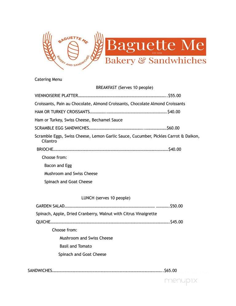 Baguette Me - Costa Mesa, CA menu_pic