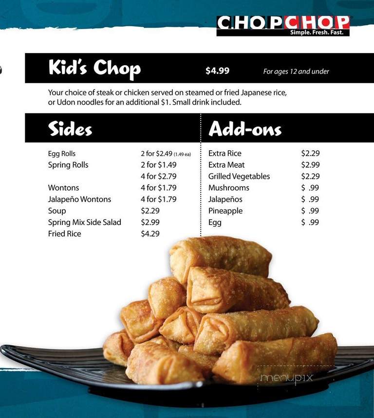 Chop Chop Rice Co. - Lubbock, TX menu_pic