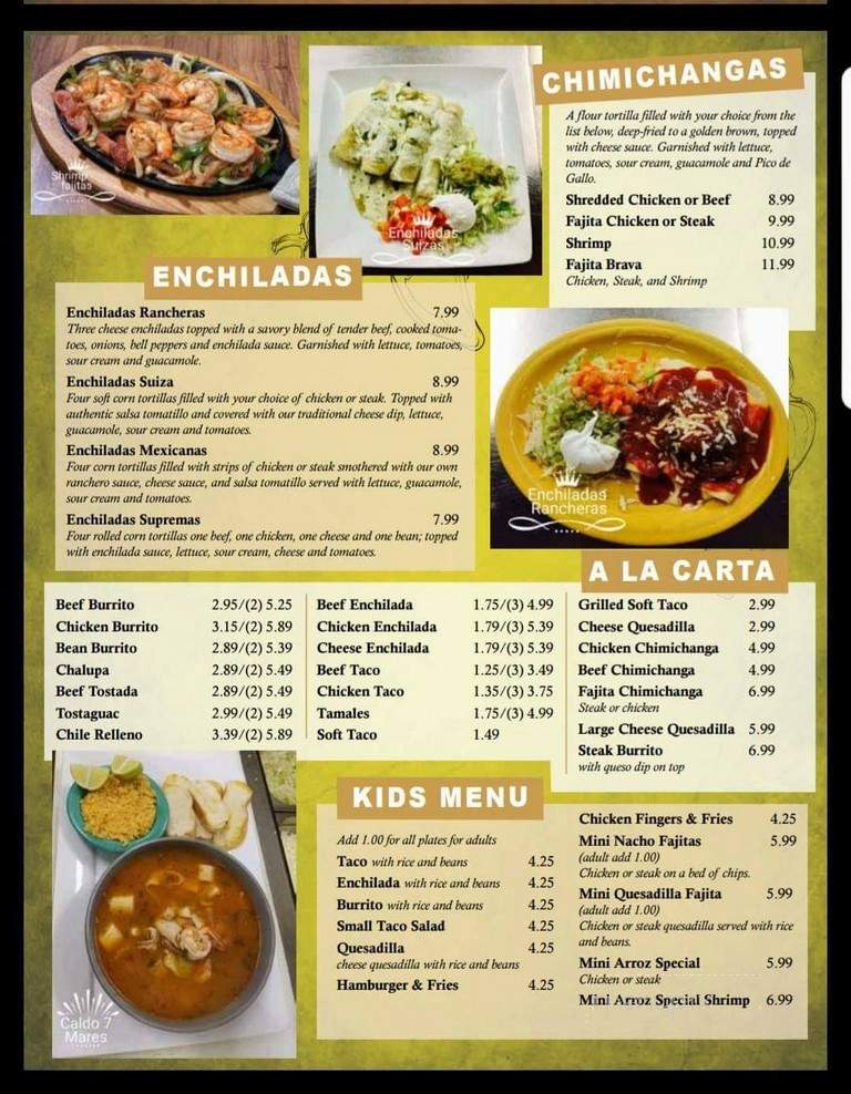 El Carnaval - Licking, TX menu_pic