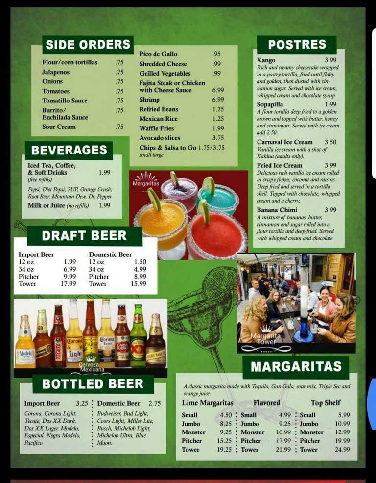 El Carnaval - Licking, TX menu_pic