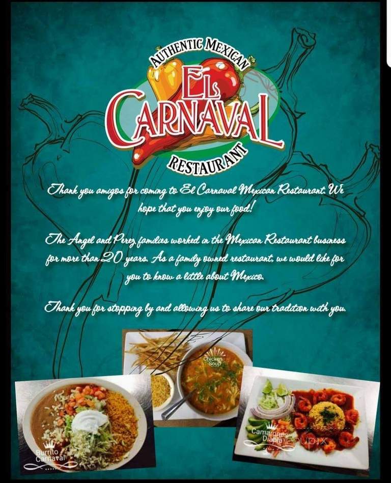 El Carnaval - Licking, TX menu_pic