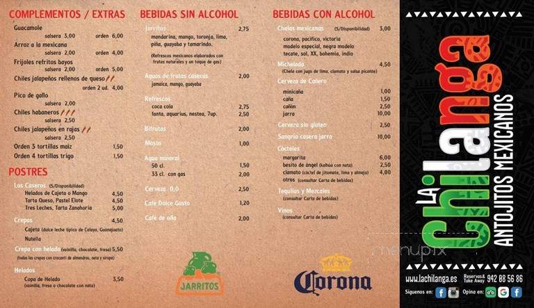 Chilanga Mexican Food - San Diego, CA menu_pic