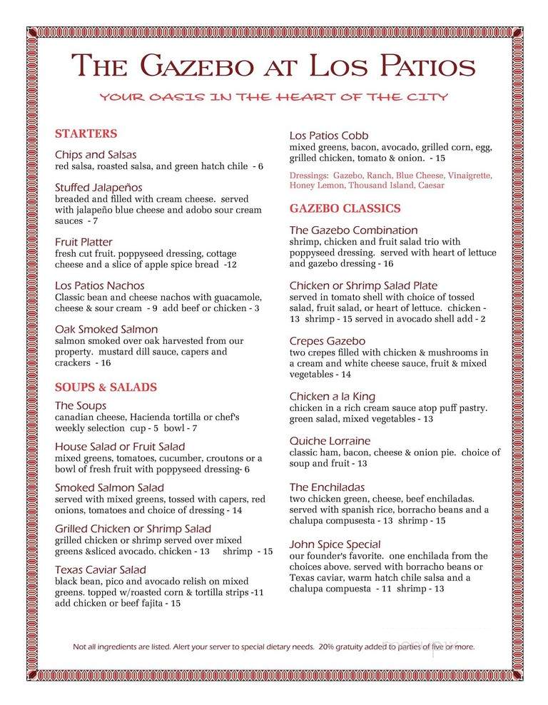 Los Patios - Mooresville, IN menu_pic