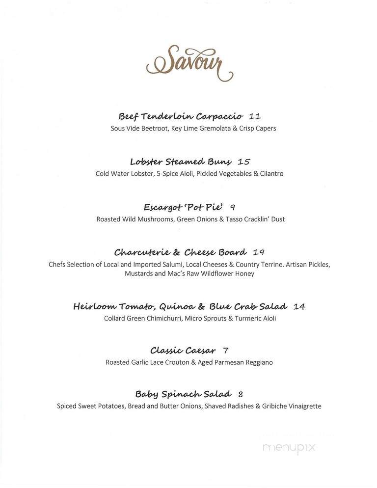 Savour - Tallahassee, FL menu_pic