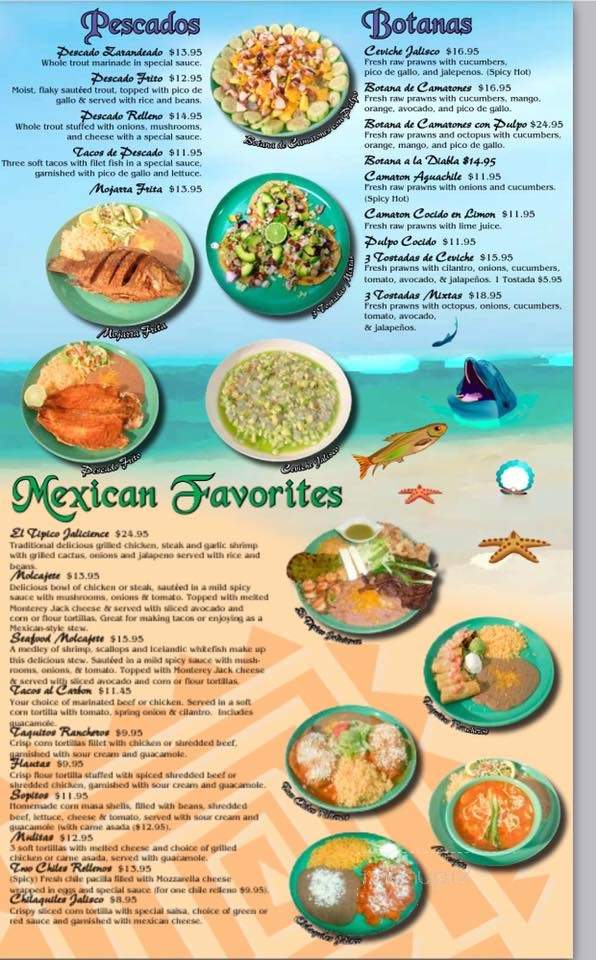 Mirador - Salem, OR menu_pic