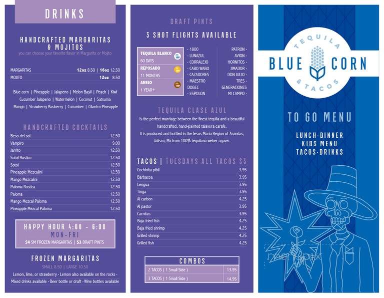 Blue Corn Tequila & Tacos - Baton Rouge, LA menu_pic