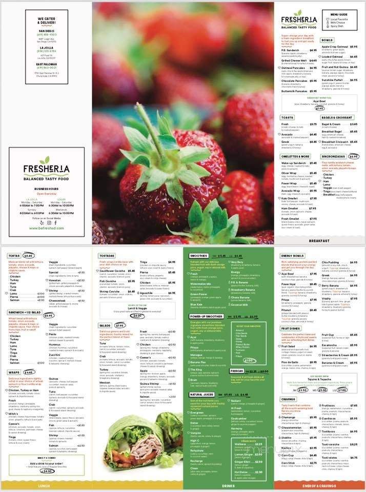 Fresheria - Chula Vista, CA menu_pic