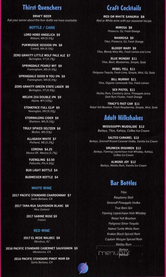 Rebel Burger Bar - Kingston, MA menu_pic