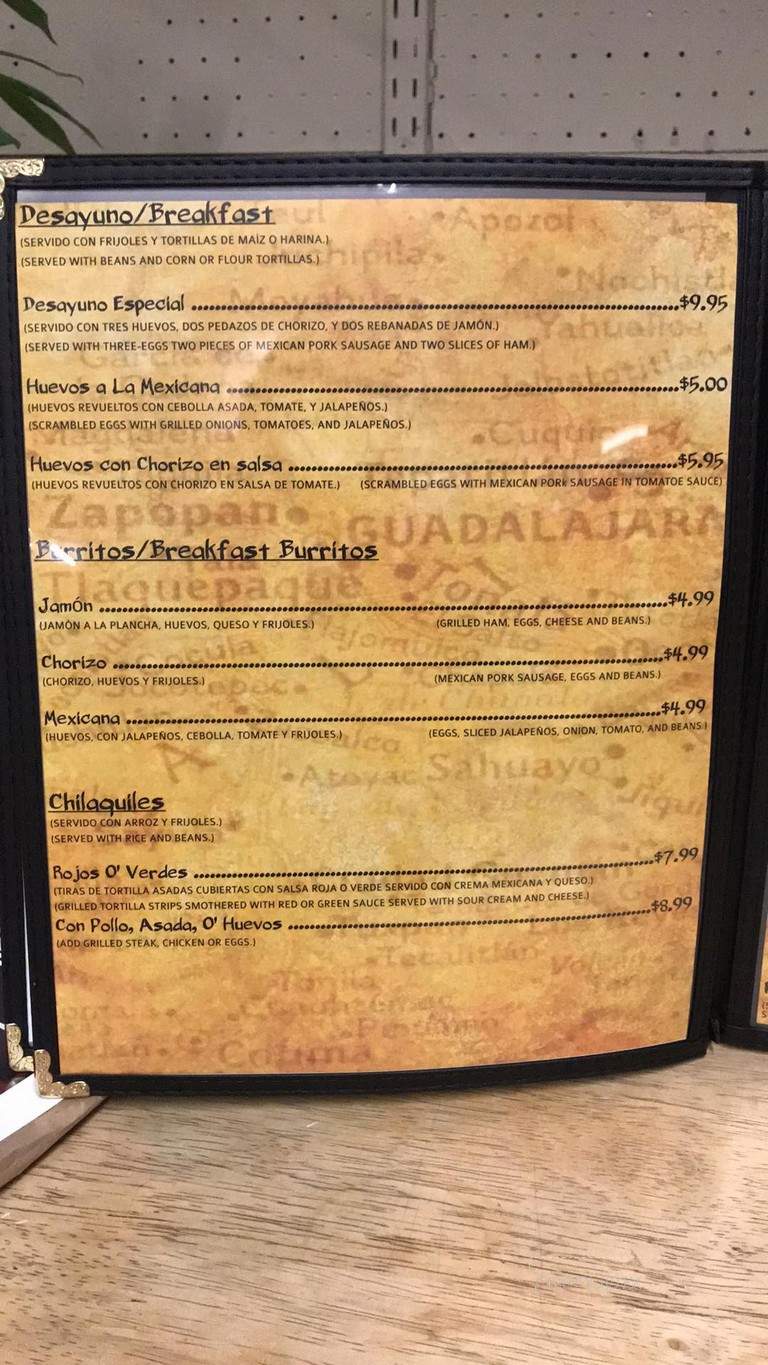 Mi Hacienda Jalisciense - Sodus, NY menu_pic