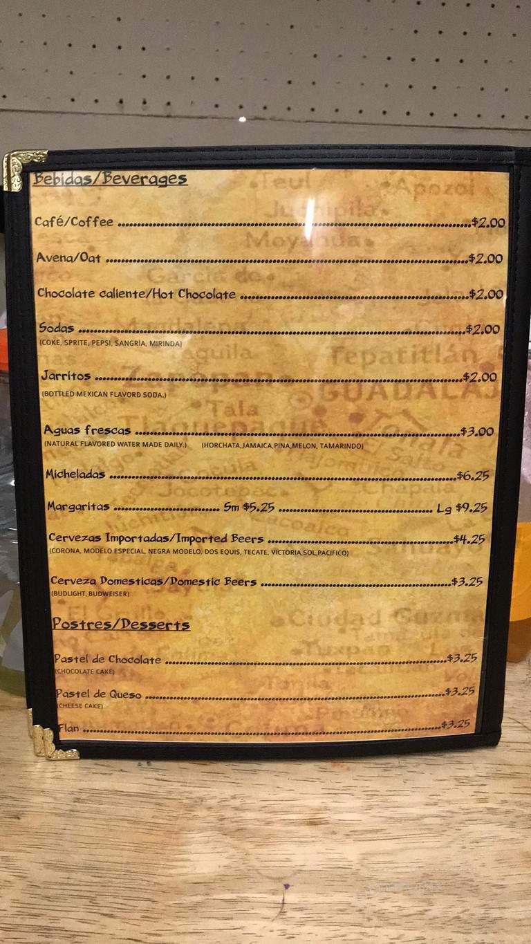 Mi Hacienda Jalisciense - Sodus, NY menu_pic