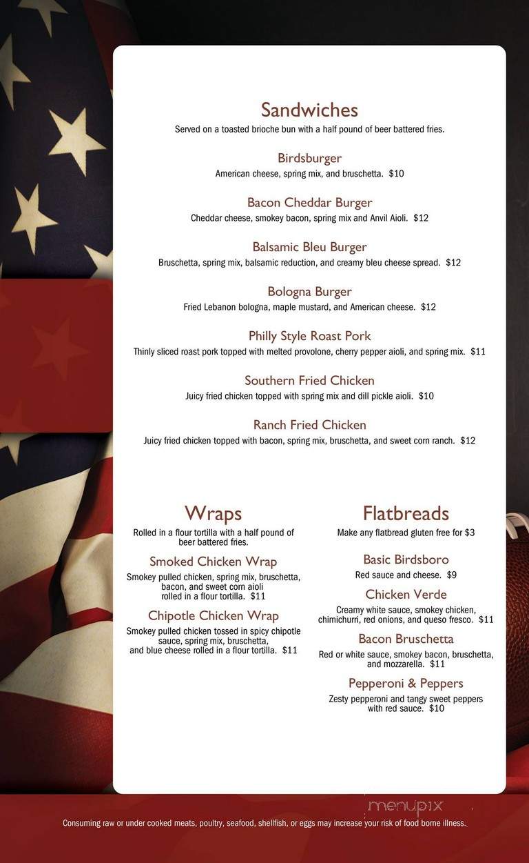 The Angry Anvil - Birdsboro, PA menu_pic