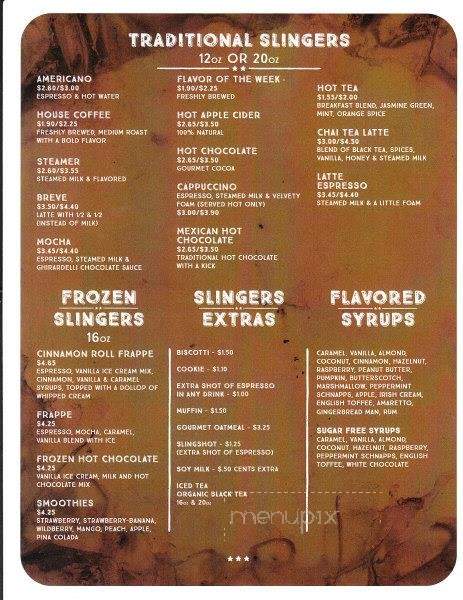 Mudslinger's Coffee - Indianola, IA menu_pic