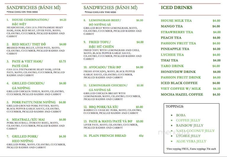 Max's Banh Mi & More - Manassas, VA menu_pic