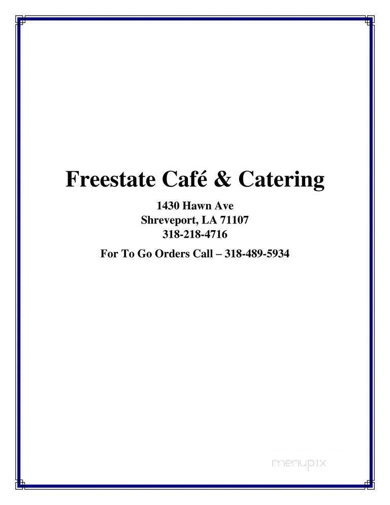 Freestate Diner - Shreveport, LA menu_pic