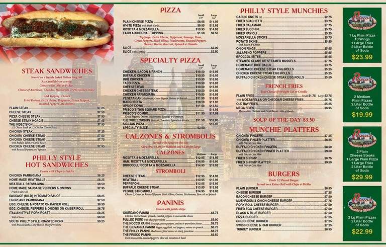 Prisco's Lil Taste of Philly - Bensalem, PA menu_pic