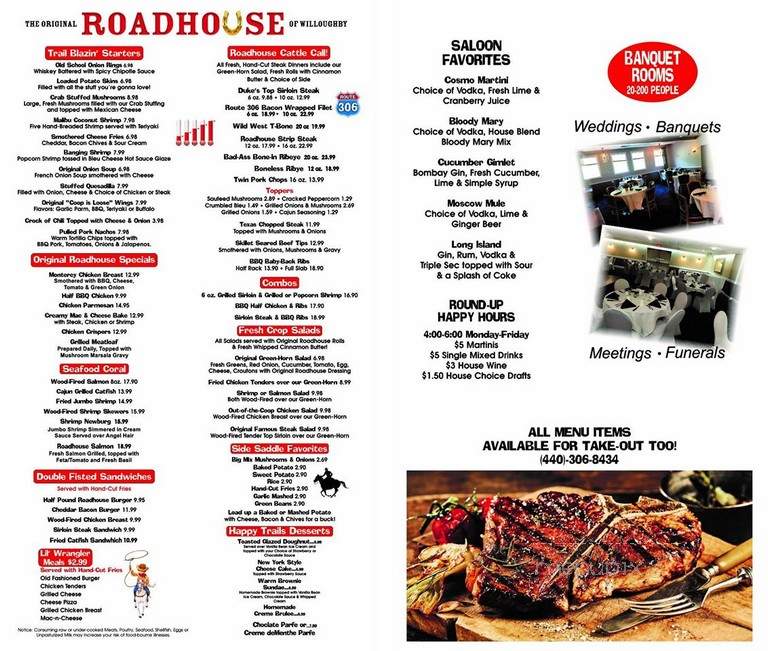 Roadhouse 306 - Willoughby, OH menu_pic