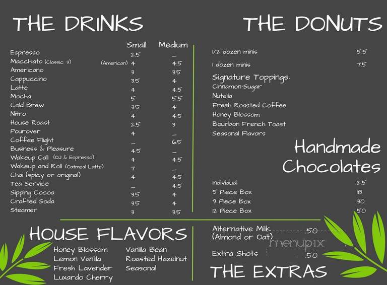Purpose Roasters - Colfax, WA menu_pic