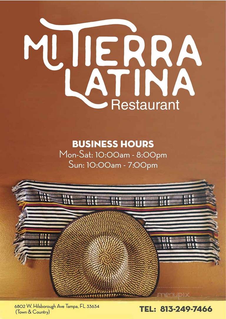 Tierra Mexicana Restaurant - Tampa, FL menu_pic