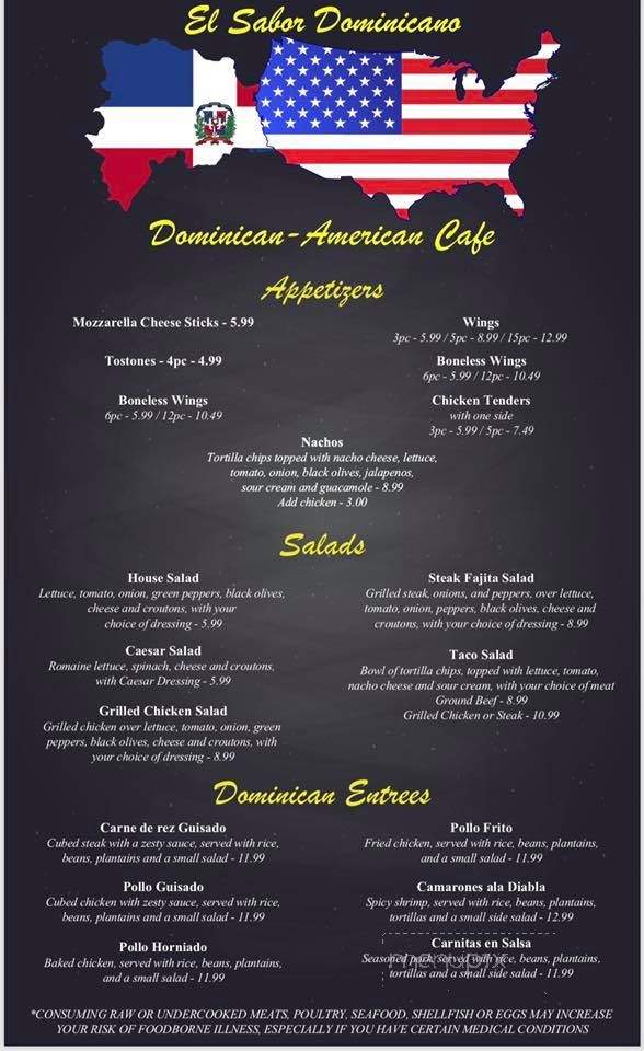 El Sabor Dominicano-American cafe - Sevierville, TN menu_pic