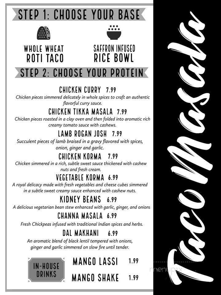 Taco Masala - Lauderhill, FL menu_pic