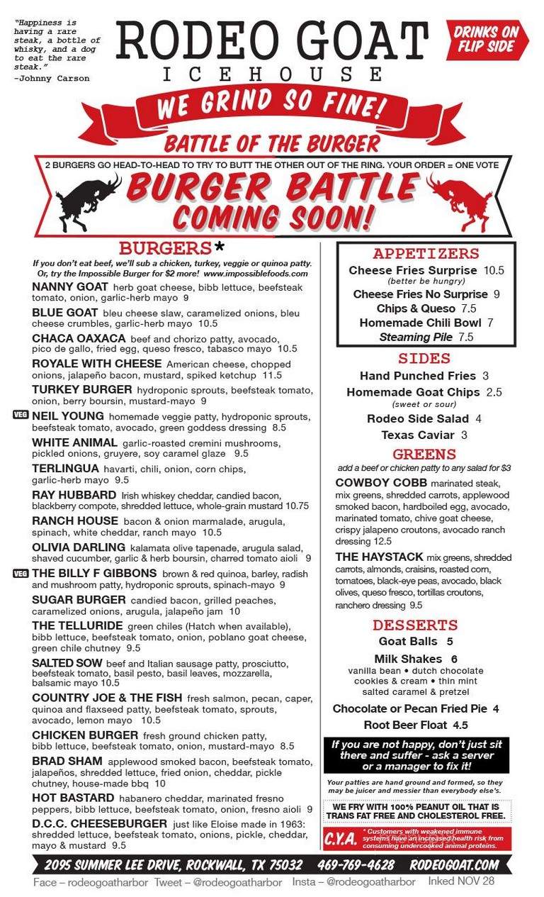 Rodeo Goat - Rockwall, TX menu_pic