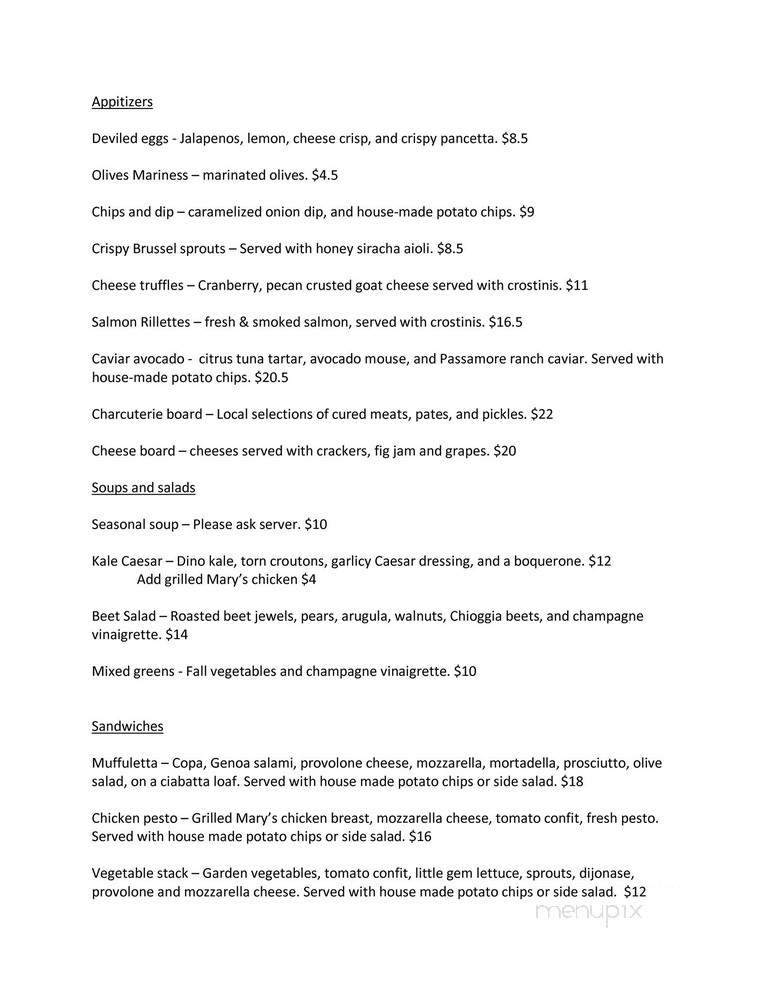 Oakwater American Bistro - Granite Bay, CA menu_pic