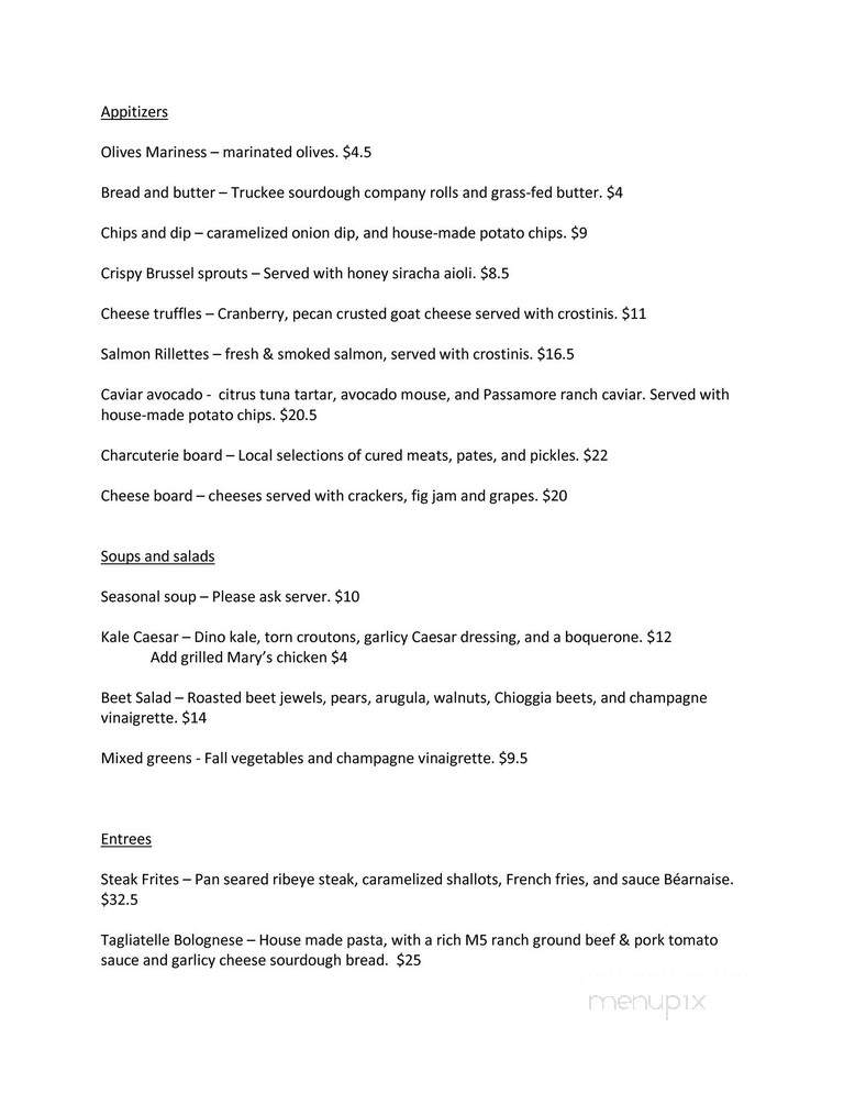 Oakwater American Bistro - Granite Bay, CA menu_pic