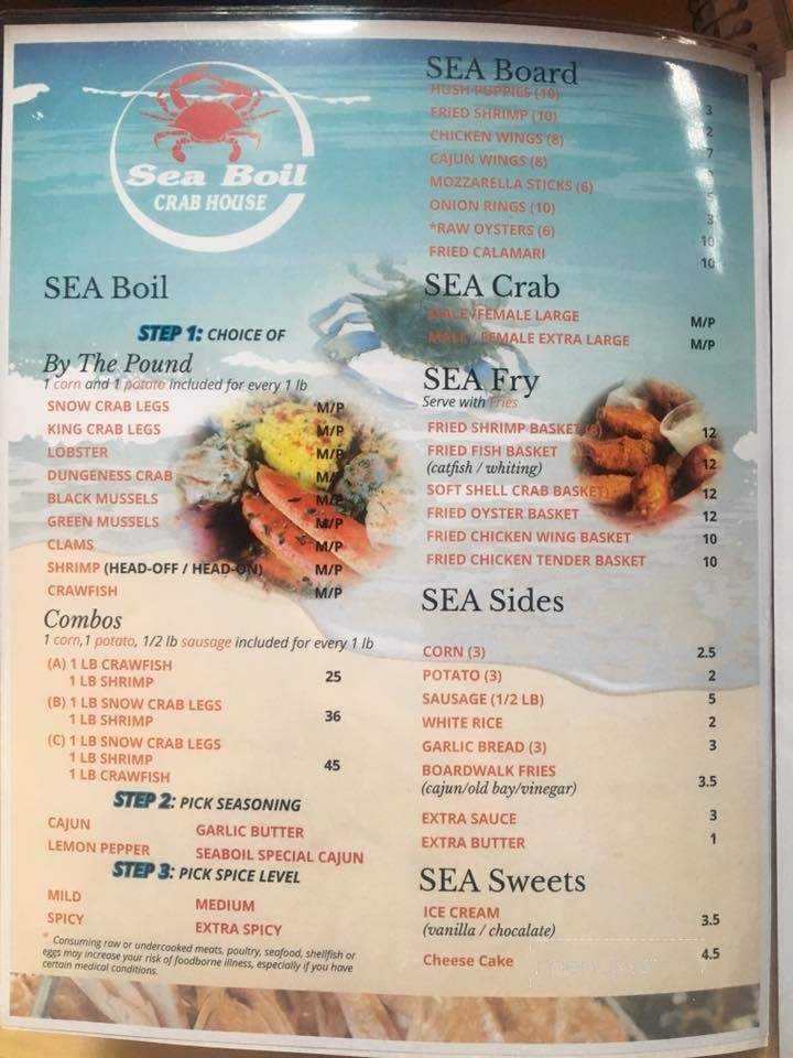 Sea Boil Crab House - Alexandria, VA menu_pic