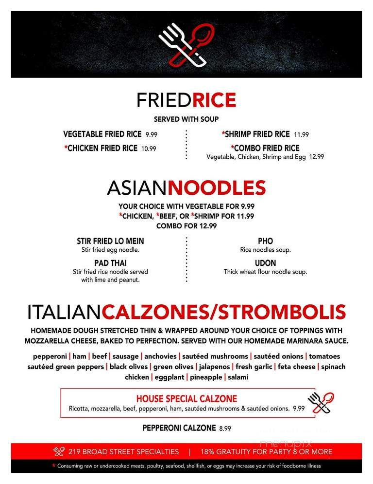 219 Mixed Cuisine - Murfreesboro, TN menu_pic