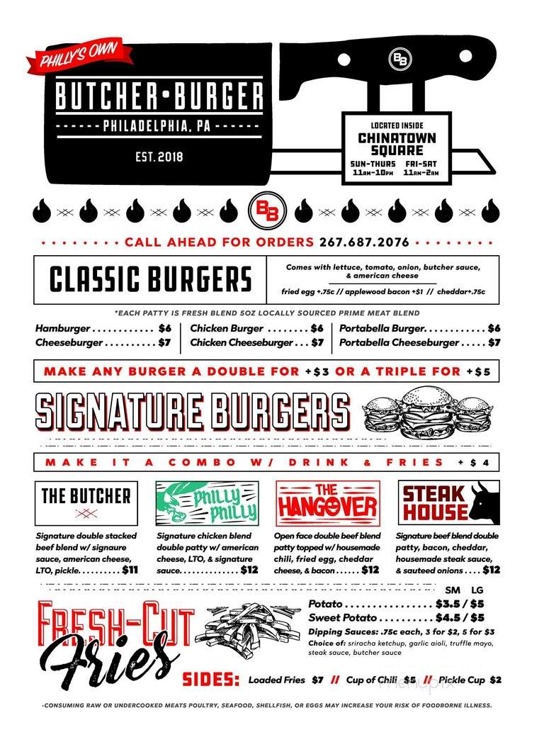 Butcher Burger Philly - Philadelphia, PA menu_pic