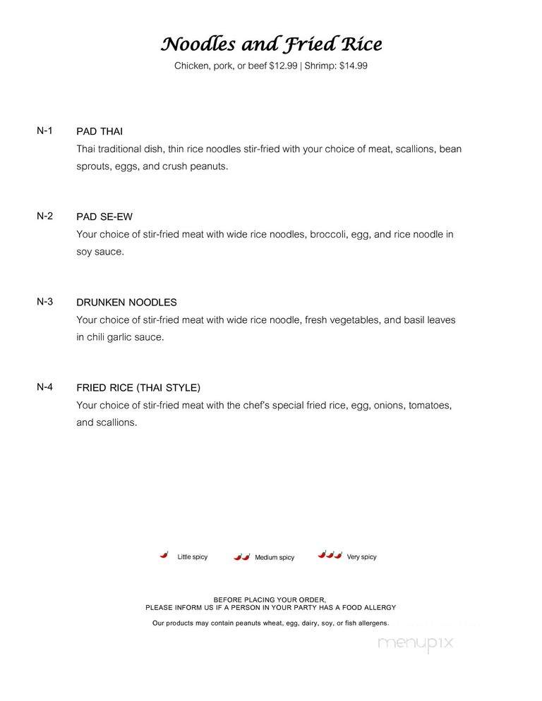 Thai Angel - New Bern, NC menu_pic