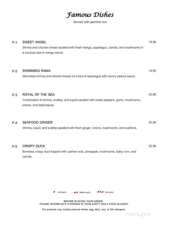 Thai Angel - New Bern, NC menu_pic